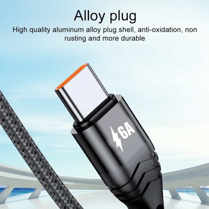 4 en 1 66W 6A USB a 8 pines + Micro USB + Cable de datos de carga rápida dual USB-C / Type-C, Longitud del cable: 1,2 m