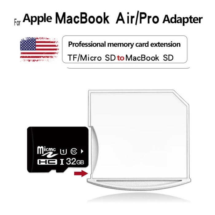 Adaptador de tarjeta Micro SD / TF a SD para MacBook Air / Pro, admite hasta 512 GB