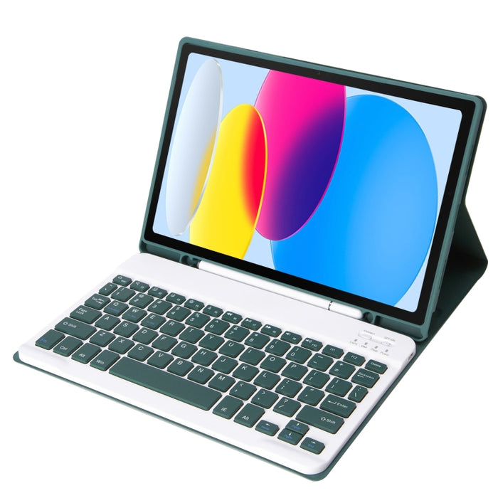 Para iPad 10. ª generación 10,9 2022 A10B textura de piel de cordero teclado Bluetooth ultrafino Funda de cuero para tableta con ranura para bolígrafo