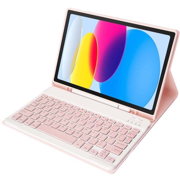 Para iPad 10. ª generación 10,9 2022 A10B textura de piel de cordero teclado Bluetooth ultrafino Funda de cuero para tableta con ranura para bolígrafo