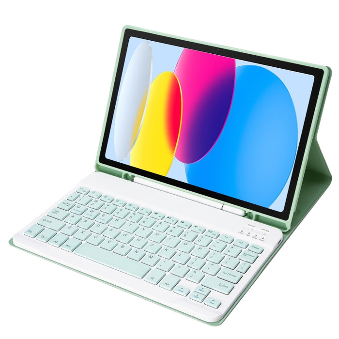 Para iPad 10. ª generación 10,9 2022 A10B textura de piel de cordero teclado Bluetooth ultrafino Funda de cuero para tableta con ranura para bolígrafo