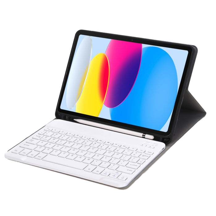 Para iPad 10. ª generación 10,9 2022 A10B textura de piel de cordero teclado Bluetooth ultrafino Funda de cuero para tableta con ranura para bolígrafo