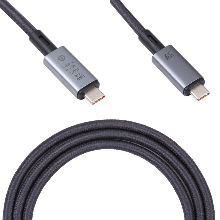 Cable de vídeo USB-C/Type-C de 10 Gbps 8K a USB-C/Type-C compatible con USB 3.2, longitud: 1 m