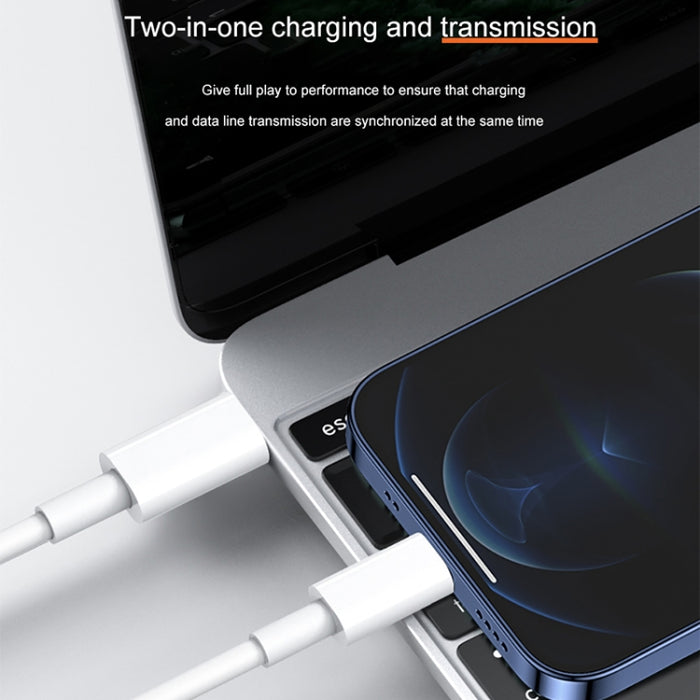 Cable de carga rápida PD de 20W, 9V/2A, 1M, USB-C/tipo-C a 8 pines para iPhone, iPad, longitud del cable: 1m