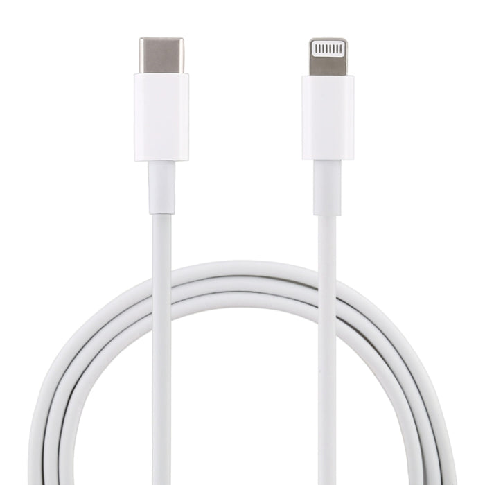 Cable de carga rápida PD de 20W, 9V/2A, 1M, USB-C/tipo-C a 8 pines para iPhone, iPad, longitud del cable: 1m