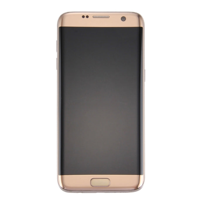 Pantalla LCD original y ensamblaje completo del digitalizador con marco, placa de puerto de carga, botón de volumen y botón de encendido para Galaxy S7 Edge / G935F