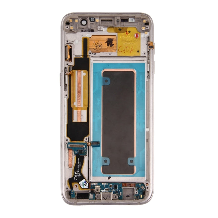 Para Galaxy S7 Edge / G935A Pantalla LCD original y ensamblaje completo del digitalizador con marco, placa de puerto de carga, botón de volumen y botón de encendido