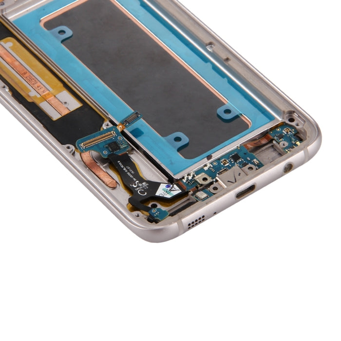 Para Galaxy S7 Edge / G935A Pantalla LCD original y ensamblaje completo del digitalizador con marco, placa de puerto de carga, botón de volumen y botón de encendido