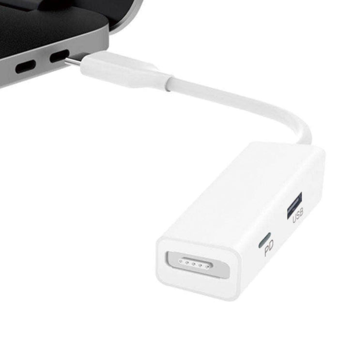 3 en 1 MagSafe 1/2 + Puerto PD + Adaptador convertidor USB a USB-C/Tipo-C