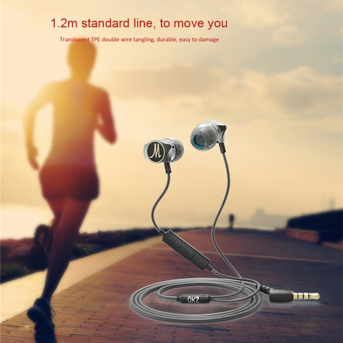 QKZ DM7 Auriculares internos de música deportivos totalmente metálicos de alta calidad, versión básica