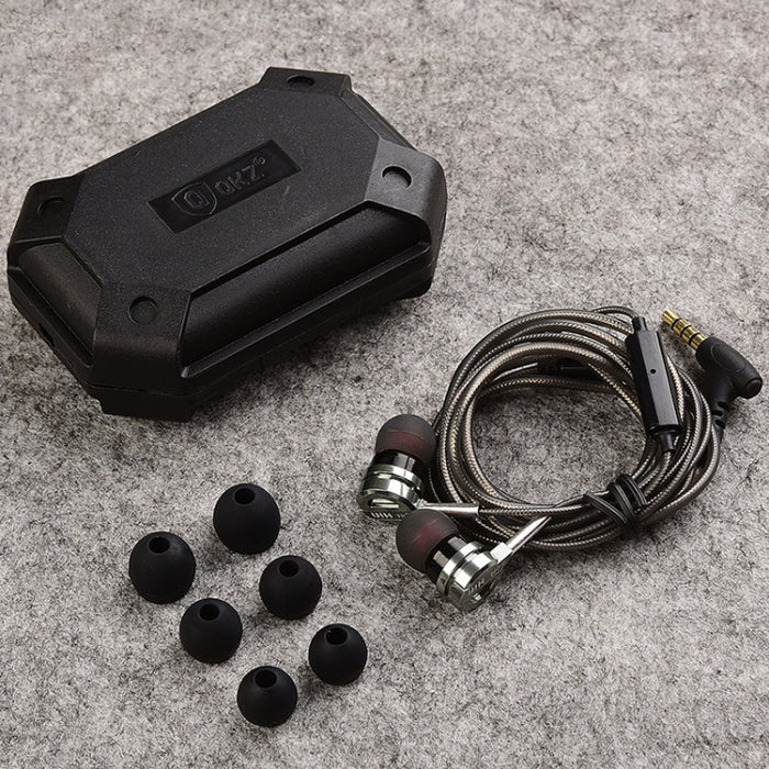 QKZ DM9 Auriculares internos de música deportivos totalmente metálicos de alta calidad, versión con micrófono