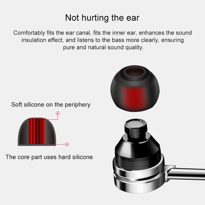 QKZ DM9 Auriculares internos de música deportivos totalmente metálicos de alta calidad, versión con micrófono