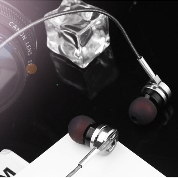 QKZ DM9 Auriculares internos de música deportivos totalmente metálicos de alta calidad, versión con micrófono