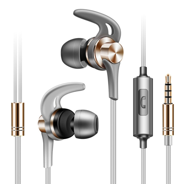 QKZ EQ1 CNC Metal Shark Fin Auriculares Deportes Música Auriculares, Versión Micrófono