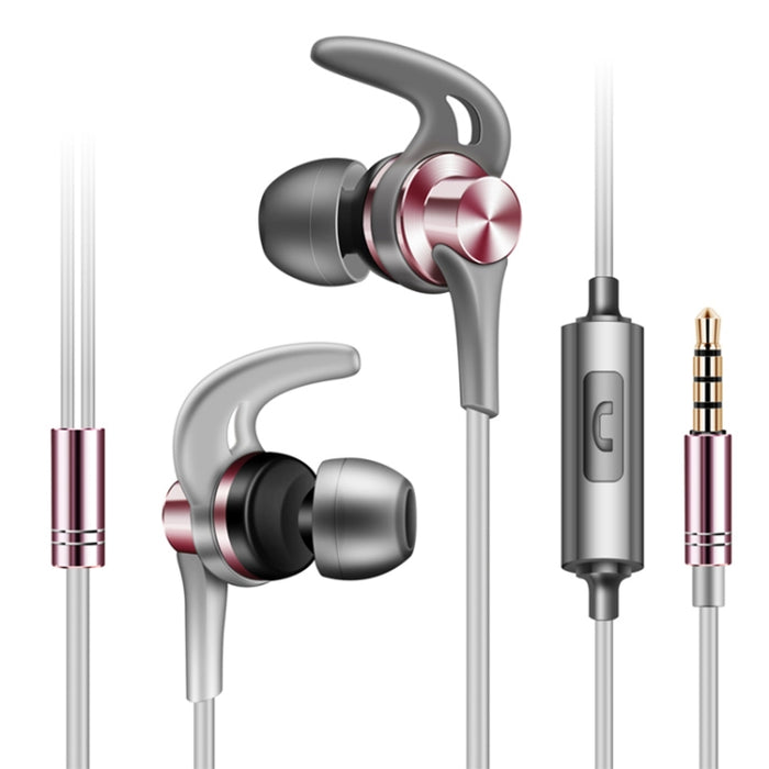 QKZ EQ1 CNC Metal Shark Fin Auriculares Deportes Música Auriculares, Versión Micrófono