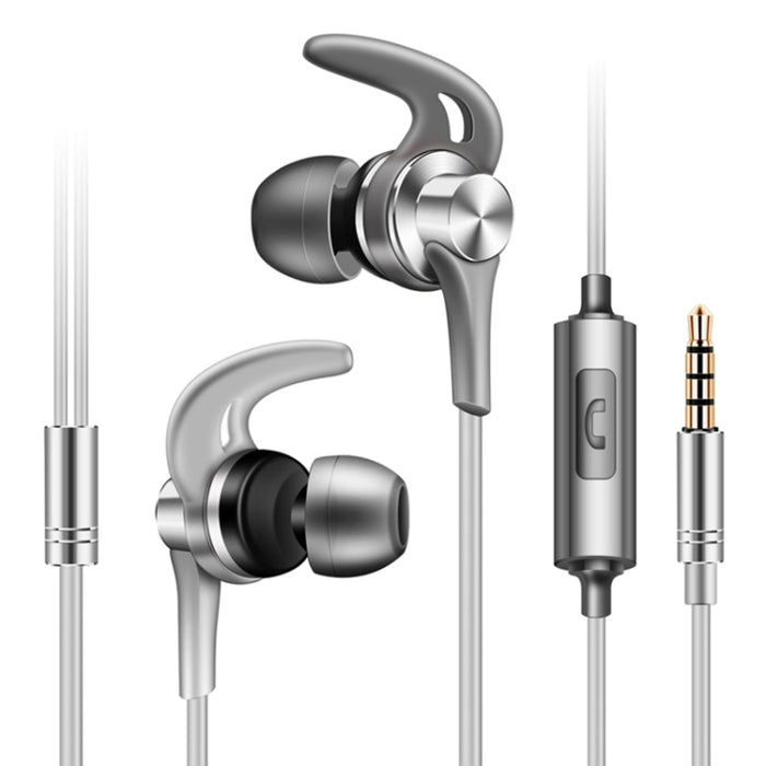 QKZ EQ1 CNC Metal Shark Fin Auriculares Deportes Música Auriculares, Versión Micrófono