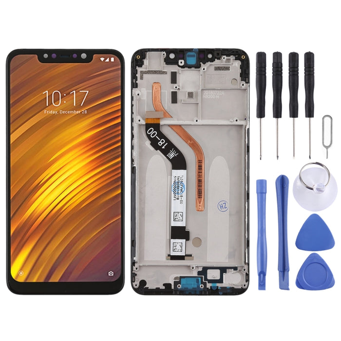 Pantalla LCD y digitalizador de montaje completo con marco para Xiaomi Pocophone F1, Pocophone F1