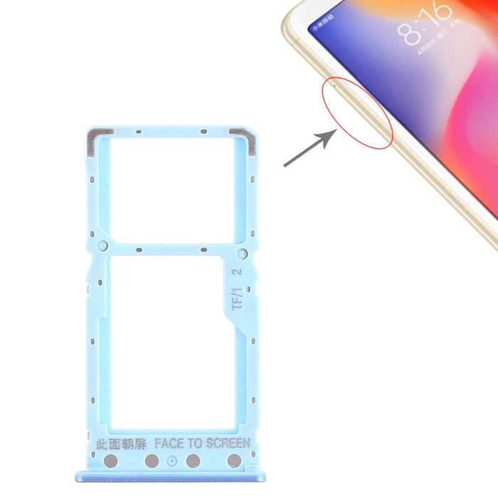 Bandeja Tarjeta SIM + Bandeja Tarjeta SIM / Bandeja Tarjeta Micro SD para Xiaomi Redmi 6 / Redmi 6A, For Redmi 6, For Xiaomi Redmi 6