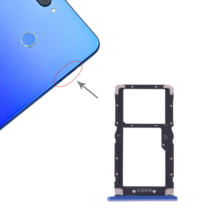 Bandeja Tarjeta SIM + Tarjeta SIM / Tarjeta Micro SD para Xiaomi Mi 8 Lite, For Xiaomi Mi 8 Lite