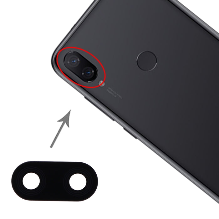 Lente de cámara trasera de 10 piezas para Xiaomi Mi Play, For Xiaomi Mi Play