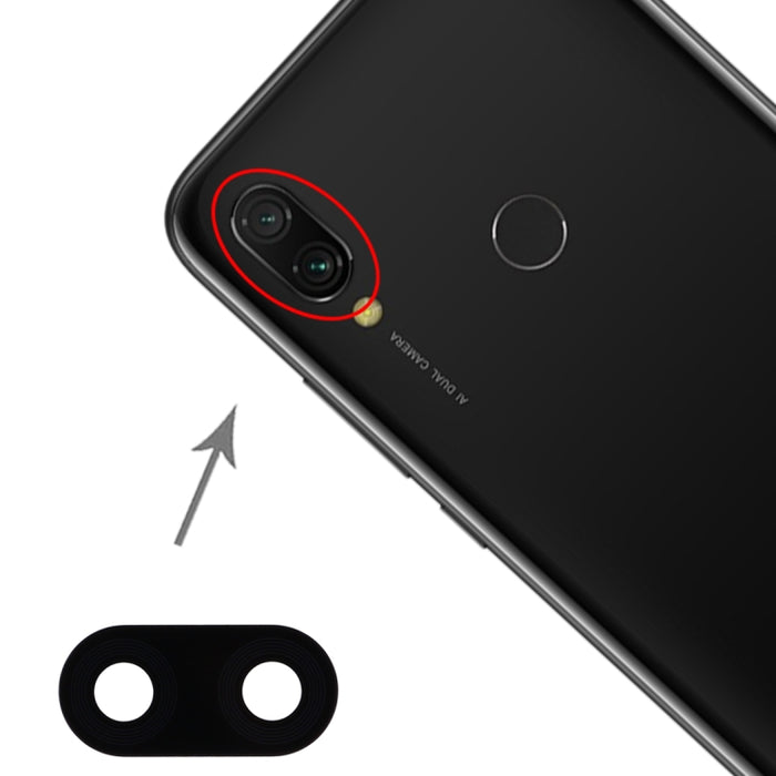 Lente de cámara trasera de 10 piezas para Xiaomi Redmi 7, For Xiaomi Redmi 7