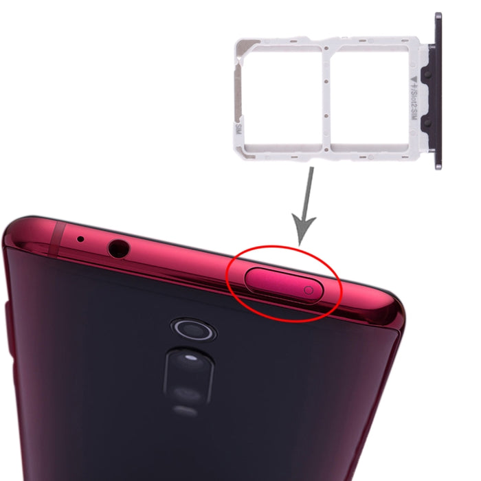 Bandeja Tarjeta SIM + Bandeja Tarjeta SIM para Xiaomi Redmi K20 / K20 Pro / Mi 9T / Mi 9T Pro, For Xiaomi Redmi K20, For Xiaomi  Redmi K20