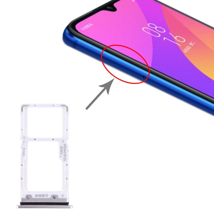Bandeja Tarjeta SIM + Bandeja Tarjeta SIM / Bandeja Tarjeta Micro SD para Xiaomi Mi CC9, For Mi CC9, For Xiaomi Mi CC9