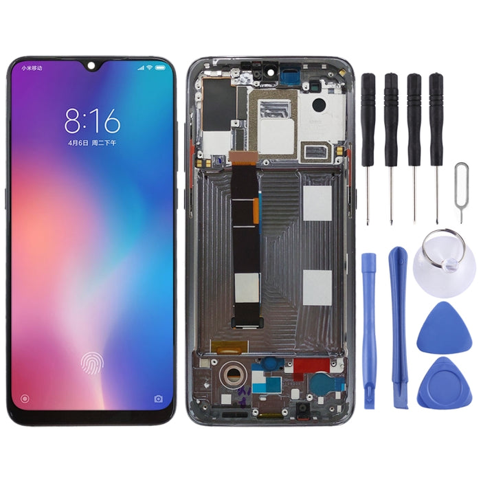 Pantalla LCD de material OLED y ensamblaje completo del digitalizador con marco para Xiaomi Mi 9, For Xiaomi Mi 9 (OLED), For Mi 9 (Pink)