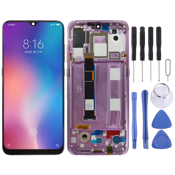 Pantalla LCD de material OLED y ensamblaje completo del digitalizador con marco para Xiaomi Mi 9, For Xiaomi Mi 9 (OLED), For Mi 9 (Pink)