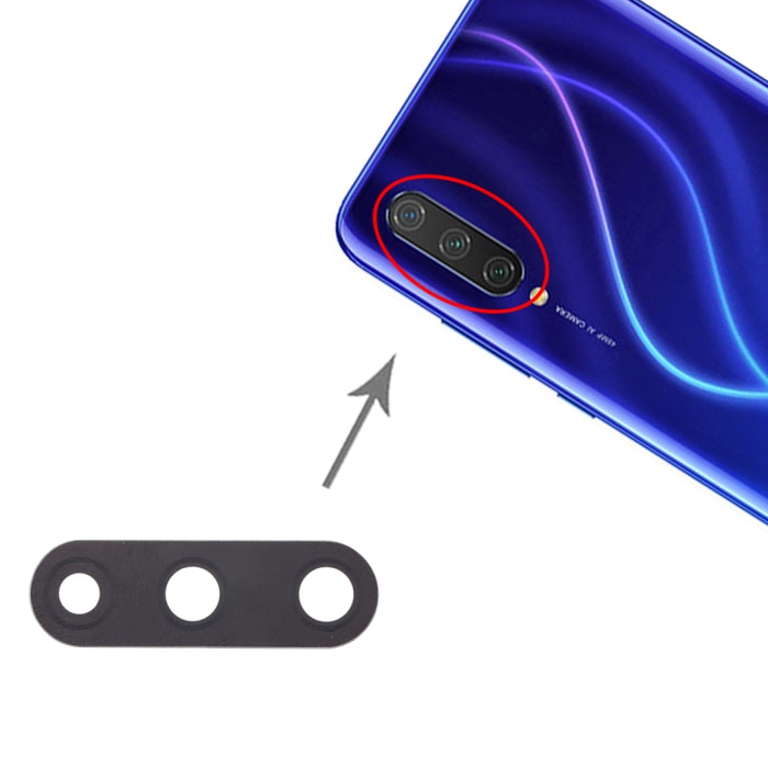 Lente de cámara trasera de 10 piezas para Xiaomi Mi CC9, For Xiaomi Mi CC9