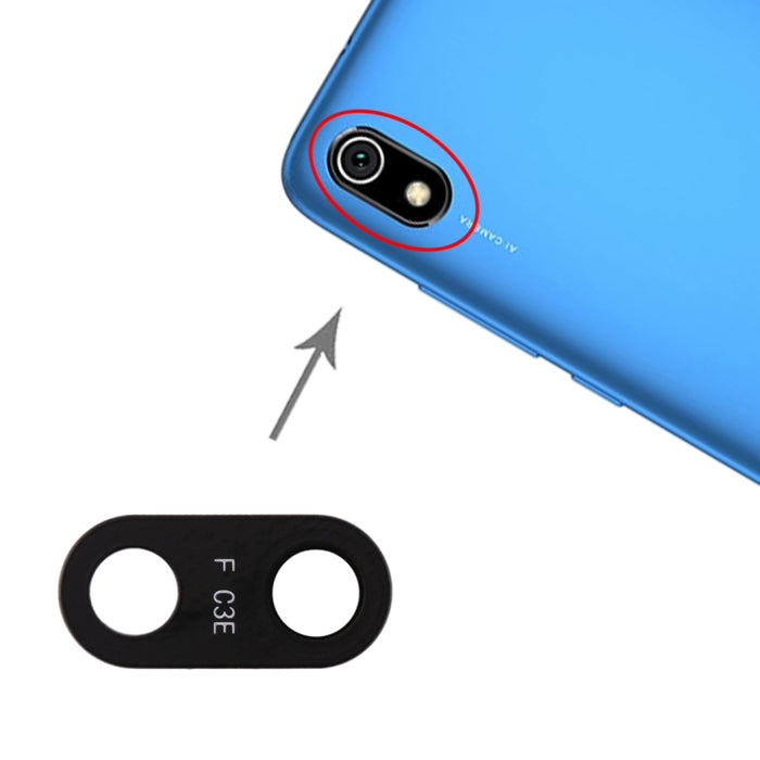 Lente de cámara trasera de 10 piezas para Xiaomi Redmi 7A, For Xiaomi Redmi 7A