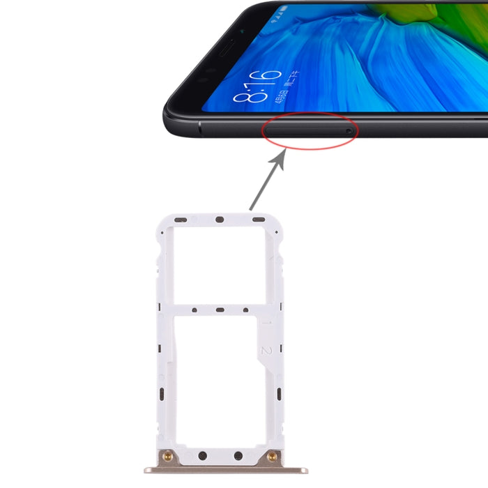 Bandeja de 2 Tarjetas SIM / Bandeja de Tarjetas Micro SD para Xiaomi Redmi 5 Plus, For Xiaomi Redmi 5 Plus, For Redmi  5 Plus, Fo r Xiaomi Redmi 5 Plus
