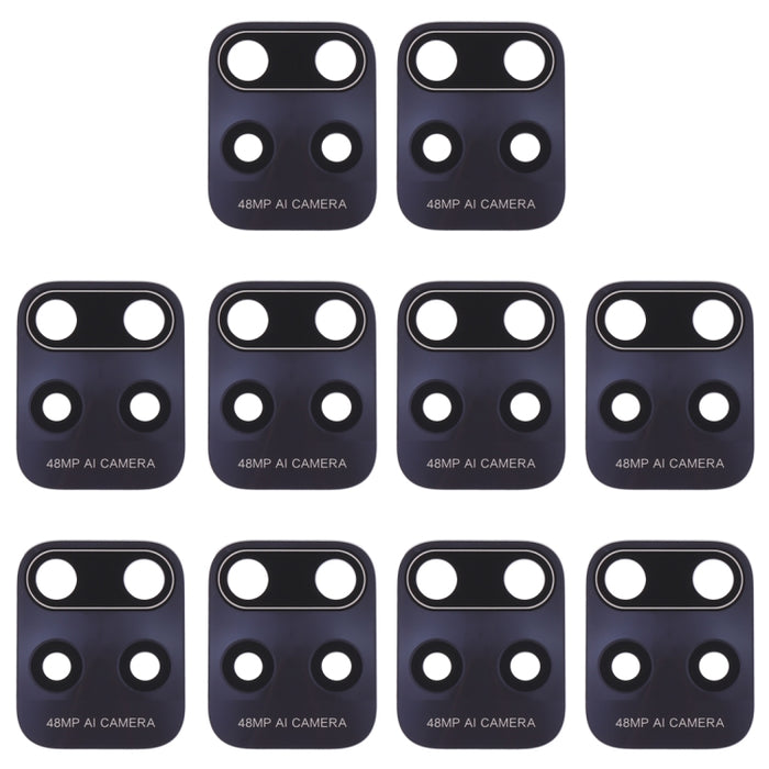 Lente de cámara trasera de 10 piezas para Xiaomi Redmi 10X 5G/Redmi 10X Pro 5G, For Xiaomi Redmi 10X 5G