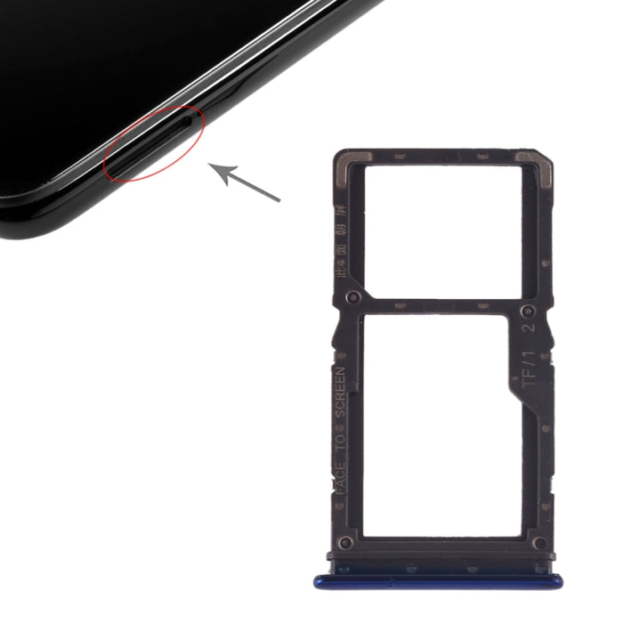 Bandeja Tarjeta SIM + Bandeja Tarjeta SIM / Bandeja Tarjeta Micro SD para Xiaomi Redmi Note 7 / Redmi Note 7 Pro, For Xiaomi Redmi Note 7 / Redmi Note 7 Pro