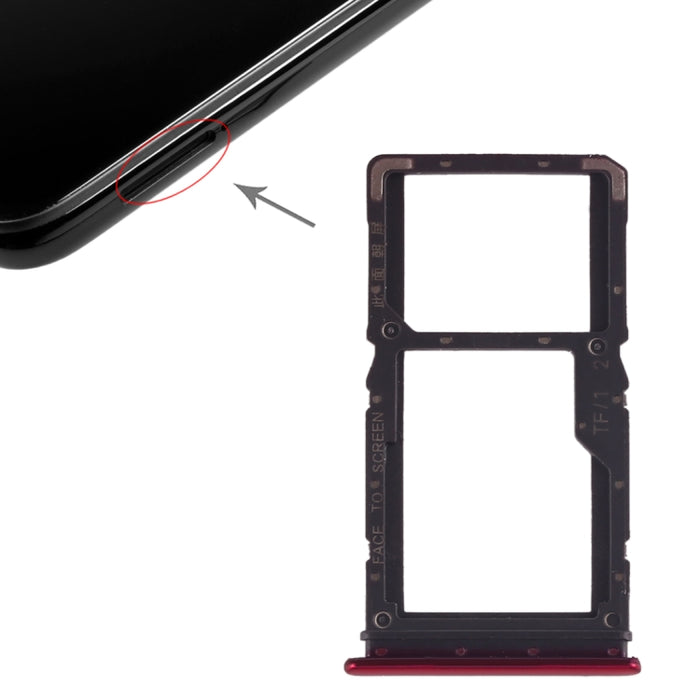 Bandeja Tarjeta SIM + Bandeja Tarjeta SIM / Bandeja Tarjeta Micro SD para Xiaomi Redmi Note 7 / Redmi Note 7 Pro, For Xiaomi Redmi Note 7 / Redmi Note 7 Pro