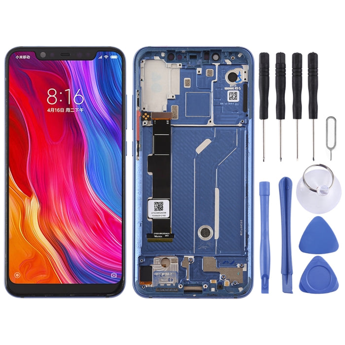 Pantalla LCD y digitalizador de montaje completo con marco y teclas laterales para Xiaomi Mi 8, For Xiaomi Mi 8, For Mi 8 (Rose Gold)