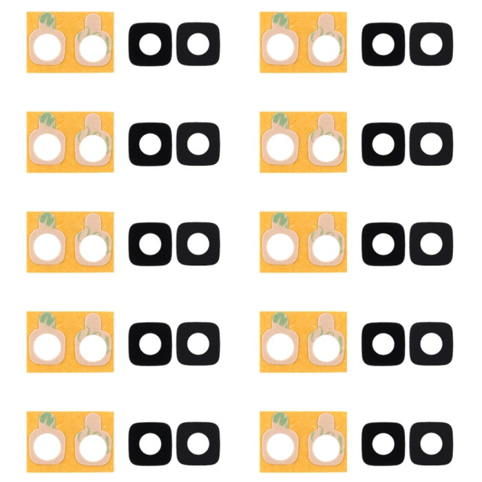 Para Galaxy J2 Prime 10 piezas cubierta trasera de lente de cámara con pegatina