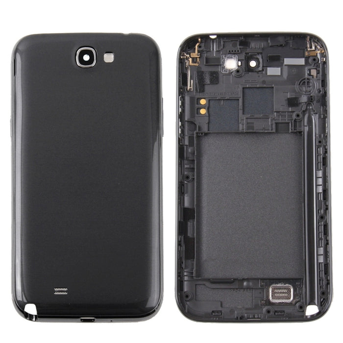 Para Galaxy Note II / N7100 Bisel de marco medio + tapa trasera de batería