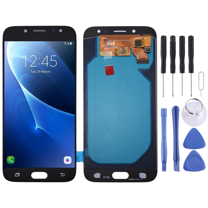 Pantalla LCD de material Oled y ensamblaje completo del digitalizador para Galaxy J7 (2017) / J7 Pro, J730F/DS, J730FM/DS