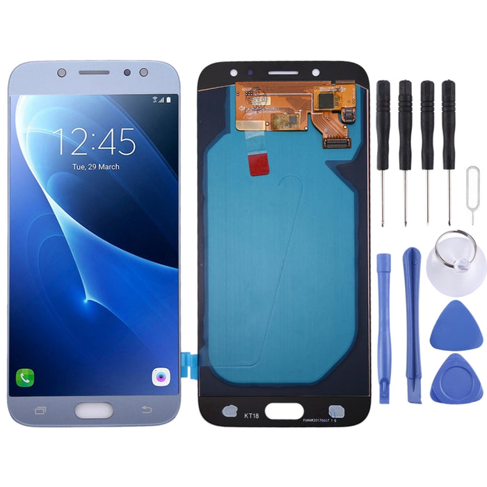 Pantalla LCD de material Oled y ensamblaje completo del digitalizador para Galaxy J7 (2017) / J7 Pro, J730F/DS, J730FM/DS