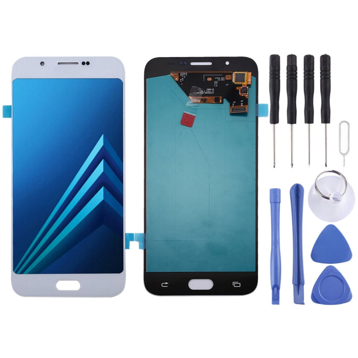 Pantalla LCD de material Oled y ensamblaje completo del digitalizador para Galaxy A8