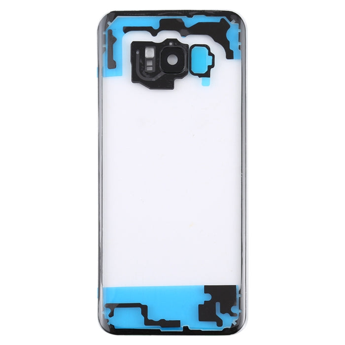 Para Samsung Galaxy S8 + / G955 G955F G955FD G955U G955A G955P G955T G955V G955R4 G955W G9550 Tapa trasera de batería transparente con cubierta de lente de cámara