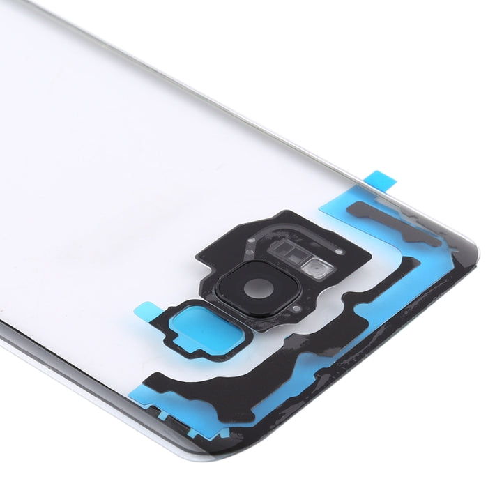 Para Samsung Galaxy S8 + / G955 G955F G955FD G955U G955A G955P G955T G955V G955R4 G955W G9550 Tapa trasera de batería transparente con cubierta de lente de cámara