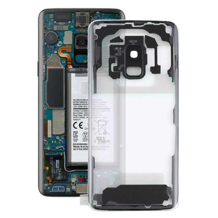 Para Samsung Galaxy S9 G960F G960F/DS G960U G960W G9600 cubierta trasera de batería transparente con cubierta de lente de cámara