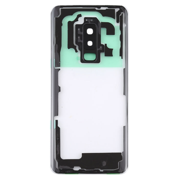 Para Samsung Galaxy S9 + / G965F G965F/DS G965U G965W G9650 cubierta trasera de batería transparente con cubierta de lente de cámara