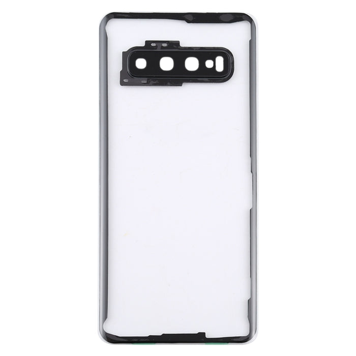 Para Samsung Galaxy S10 G973F/DS G973U G973 SM-G973 cubierta trasera de batería transparente con cubierta de lente de cámara