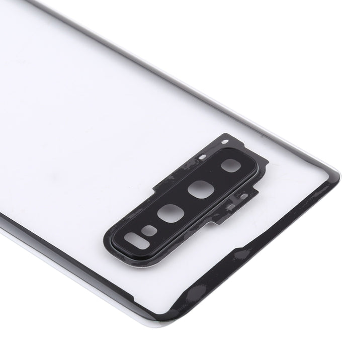 Para Samsung Galaxy S10 G973F/DS G973U G973 SM-G973 cubierta trasera de batería transparente con cubierta de lente de cámara