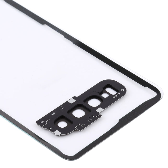 Para Samsung Galaxy S10 G973F/DS G973U G973 SM-G973 cubierta trasera de batería transparente con cubierta de lente de cámara