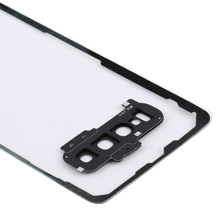 Para Samsung Galaxy S10+ SM-G9750 G975F Tapa trasera de batería transparente con cubierta de lente de cámara