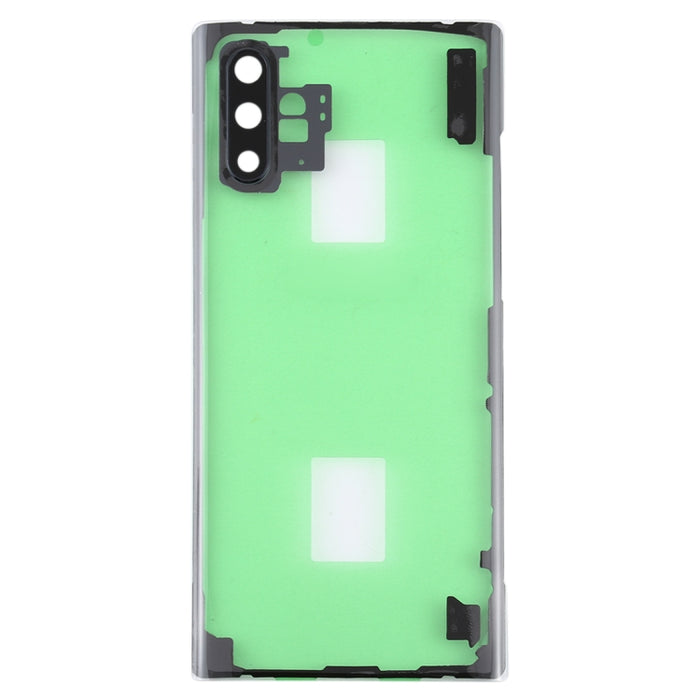 Para Samsung Galaxy Note 10+ N975 N9750 Tapa trasera de batería transparente con cubierta de lente de cámara